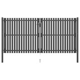 vidaXL Poartă de grădină din oțel, 400x175 cm, antracit 146337