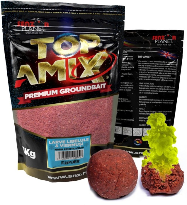 Nada SENZOR Top Amix Method Feeder, Larve Libelule Viermusi, 1kg