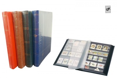 Clasor pentru timbre cu 24 file / 48 pagini negre A4 format foto