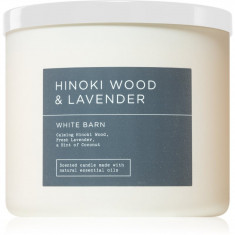 Bath & Body Works Hinoki Wood & Lavender lumânare parfumată 411 g