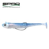 SHAD SPRO GUTSBAIT UV 110 MM PLUS OFFSET 3/0 14 GR AQUA AND PEARL