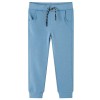 Pantaloni Trening Copii vidaXL Albastru Marimea 92 (1.5-2 Ani) Bumbac 80% Talie cu Snur Buzunare