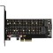Adaptor Intern PCEM2-D PCI-E 3.0 4x - DUAL M.2 SSD (NVMe + SATA)