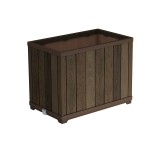 Cumpara ieftin Cutie decorativă pentru flori din plastic, &icirc;n relief, &icirc;n formă de cărămidă, 100 L, nuc