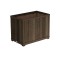 Cutie decorativă pentru flori din plastic, &icirc;n relief, &icirc;n formă de cărămidă, 100 L, nuc