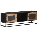 Cumpara ieftin Comoda TV, 120 x 30 x 40 cm, lemn de mango nefinisat