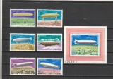 ROMANIA 1978 LP 952 LP 953 DIRIJABILE ZEPPELINUL SERIE SI COLITA MNH