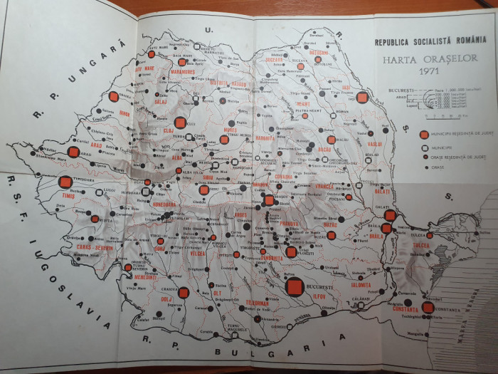 harta oraselor din republica socialista romania - din anul 1971