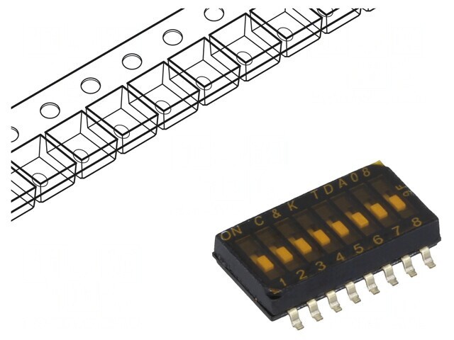 Comutator DIP-SWITCH 8 Secțiuni OFF-ON 24VDC