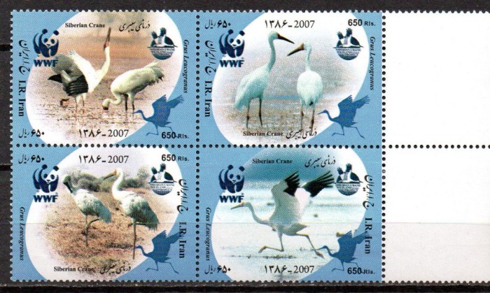 IRAN 2007, Fauna, WWF, serie neuzata, MNH