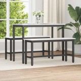 vidaXL Bancă de Dining Alb 100 x 32,5 x 49 cm Lemn masiv de pin 873788