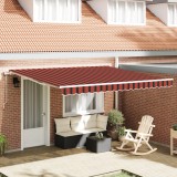 vidaXL Marchiză Retractabilă Automată Portocalie și Maro 400x300 cm