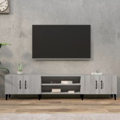 Gossi comoda tv, gri sonoma, 180x31,5x40 cm, lemn prelucrat