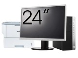 Pachet Calculator Second Hand HP EliteDesk 800 G3 Tower, Intel Core i3-6100 3.70GHz, 8GB DDR4, 256GB SSD, DVD-ROM + Monitor 24&amp;quot; &amp; Imprimanta Brot
