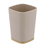 Suport Periuțe Plastic Si Bamboo &ndash; Crem