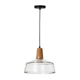 Cumpara ieftin Lustra Godren metal transparent si sticla transparenta 24x24x100 cm