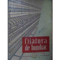 Filatura De Bumbac Manual Pentru Scoli Profesionale - Colectiv ,522636