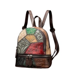Rucsac dama, BUSY LDY&amp;GTM&reg; IoSono Mini, piele naturala, multicolor aleatoriu