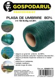 Plasa de umbrire ,2x100 M,80g/m2,80% PowerTool TopQuality, Gospopro