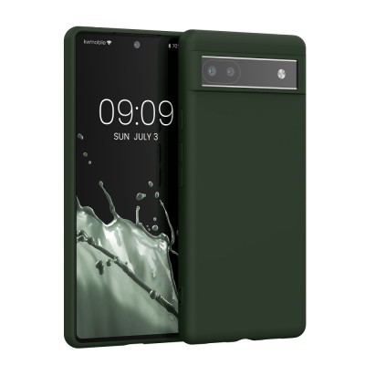Husa kwmobile pentru Google Pixel 6a, Silicon, Verde, 57799.118 foto