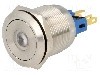 Intrerupator anti-vandalism, ON-ON, &Oslash;22mm, ONPOW - GQ22-11ZD/Y/24V