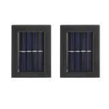 Set 2 lampi solare de perete, cu lumina calda, din ABS, rezistente la apa, cu senzor de lumina, negru