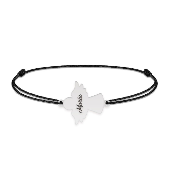 Angelino - Bratara personalizata snur ingeras din argint 925