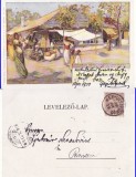 Insula Ada Kaleh -Bazarul -litografie , RR, Circulata, Printata