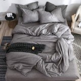 Cumpara ieftin Lenjerie Simple Grey (Bumbac Satinat)