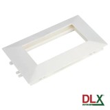 Cumpara ieftin Rama alba tripla pentru aparataj 45x45 mm (6 module) - DLX DLX-102-13