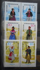 CV1 1964 SERIE GERMANIA DDR COSTUME POPULARE