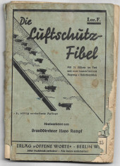 Die Luftschutz Fibel 1937 de Luz F manual german aparare antiaeriana foto