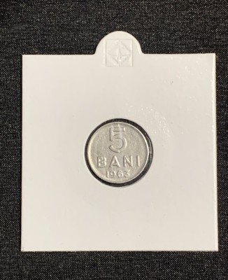 Moneda 5 bani 1963 RPR foto