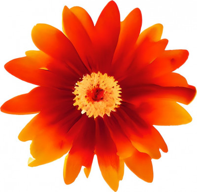 Sticker decorativ, Floare, Portocaliu, 61 cm, 8970ST foto