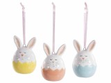 Cumpara ieftin Set 6 figurine Iepurasi Paste ceramica multicolora 4.5x7 cm
