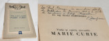 Marie Curie -carte cu dedicatie si Autograf original al autorului E. Zamfirescu