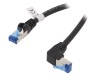 Patch cord S/FTP Cat 6a LSZH Negru 2m, Goobay