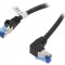 Patch cord S/FTP Cat 6a LSZH Negru 2m