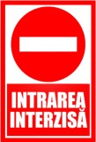 Placuta intrarea interzisa