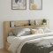 Tablie de pat cu dulap si LED, stejar sonoma, 220x16,5x103,5 cm GartenMobel Dekor