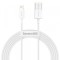 Cablu Date si Incarcare USB-A - Lightning Baseus Superior Series, 20W, 2m, Alb CALYS-C02