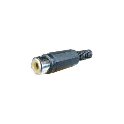 Mufa RCA mama plastic neagra dreapta fir foto
