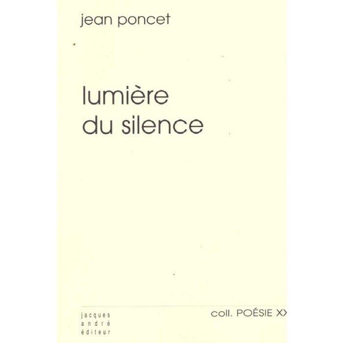 Jean Poncet - Lumiere du silence - dedicatie autor - 136837