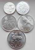 Set 5 monede Indonezia 25, 50, 100, 200, 500 Rupiah 1994 - 2008 UNC - A023, Asia
