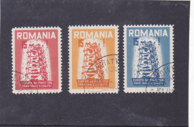 Spania/Romania, Exil romanesc., em. a VII-a, Europa 1956, dant., 1956, oblit. foto