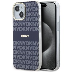 Husa iphone 15 - dkny iml mono and stripe magsafe (dkhmp15shrhseb) - blue foto