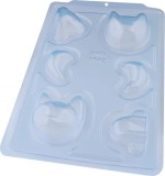 Forma Ciocolata Vulpe 3D, 6 Cavitati, 3 Parti, 135g - Matrita Profesionala Ciocolatieri, Cadou Creativ Bucatarie