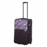 Troler Neo Negru Cu Print 64X40X23 Cm 1178 ComfortTravel Luggage, Ella Icon