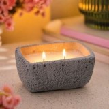 Lumanare Citronela &icirc;n Ghiveci de Ciment &ndash; Relaxare și Repelent Natural, CMCLASS