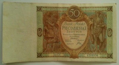 Bancnota - Polonia - 50 Zlotych 01-09-1929 foto